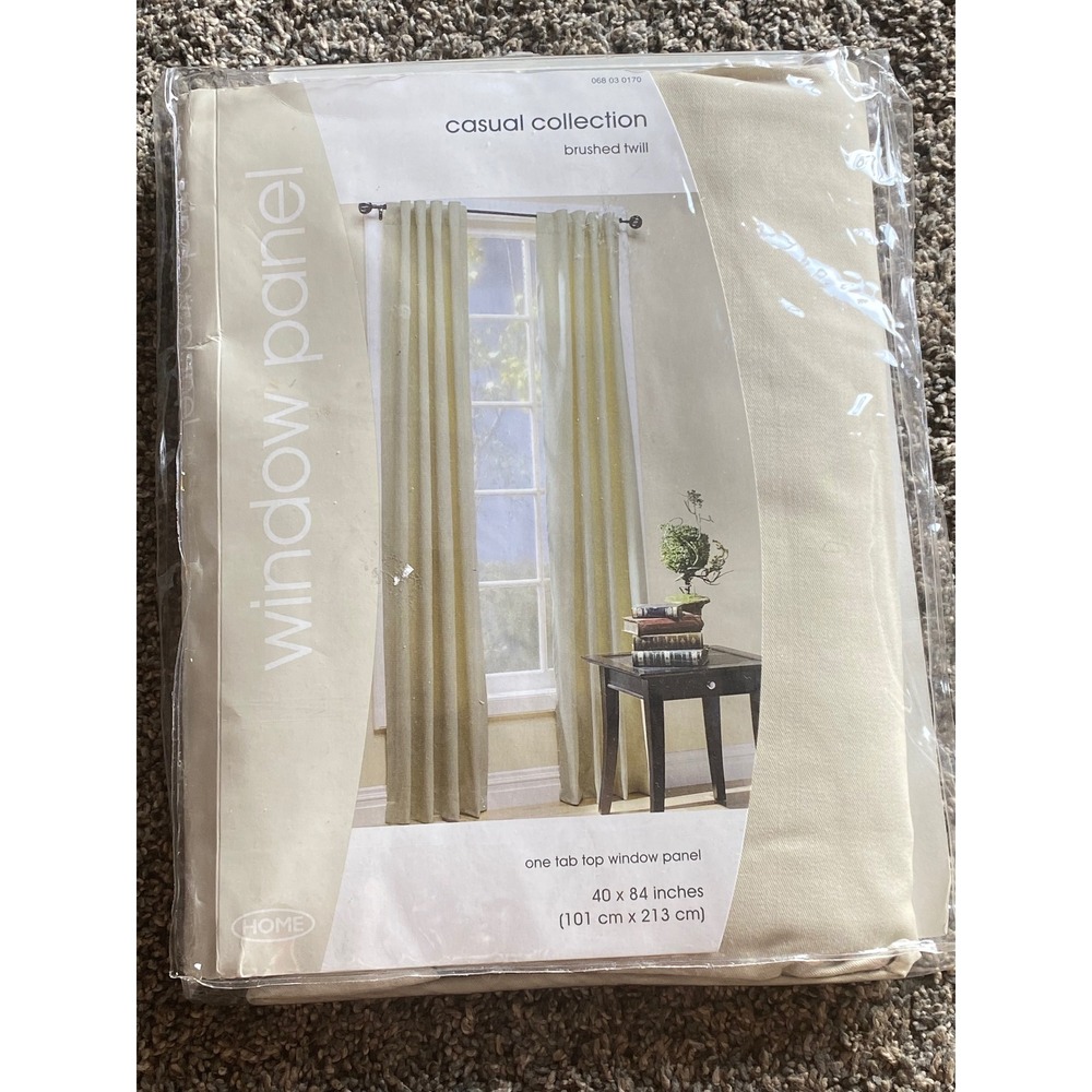 Target Home Casual Collection Brushed Twill Tab Top Window‎ Panel Cream 40x84